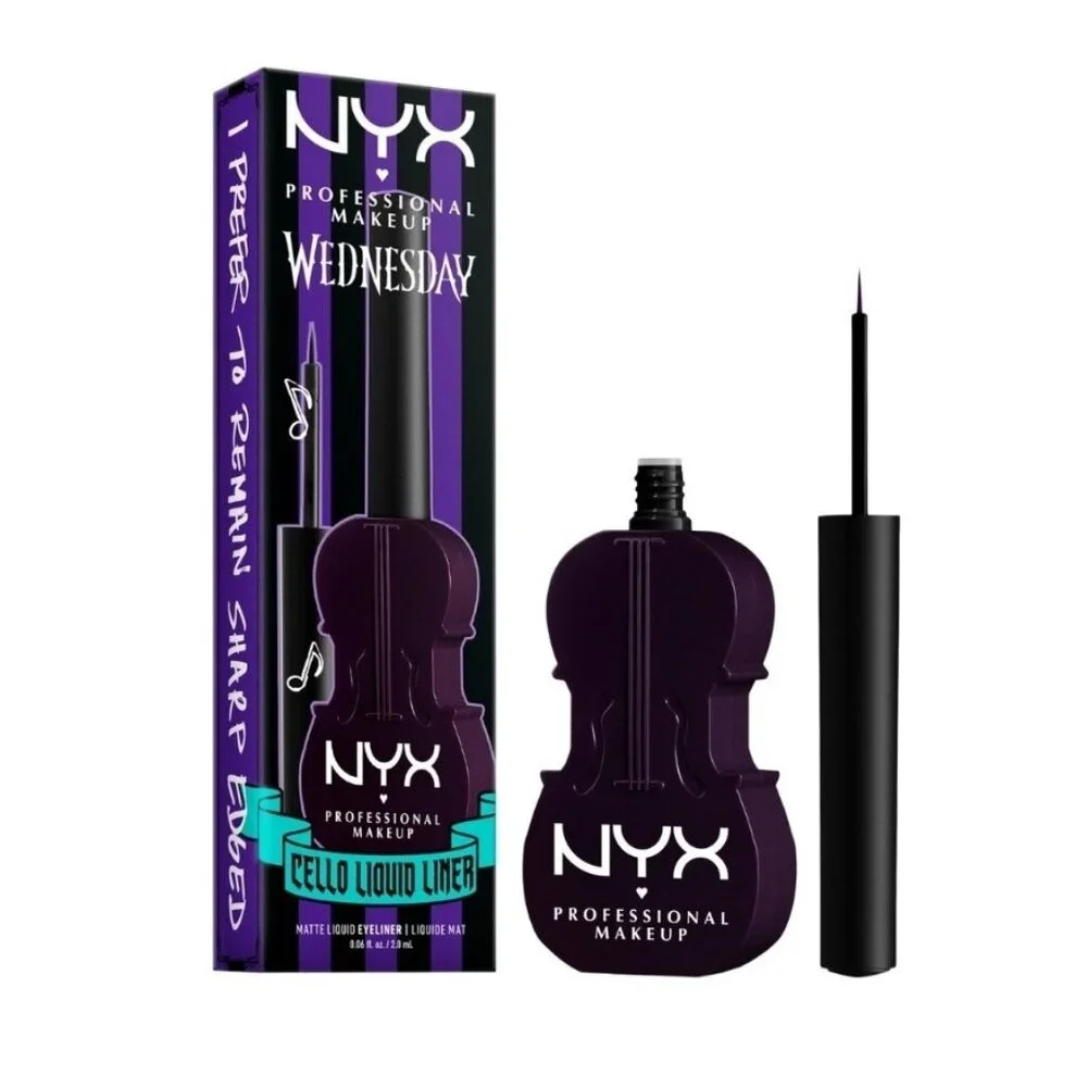NYX Professional Makeup Wednesday Cello Vivid Matte Liquid Eyeliner - Raven